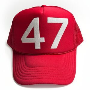 Donald Trump 47 Red Rope Trucker Otto Hat Snapback Cap